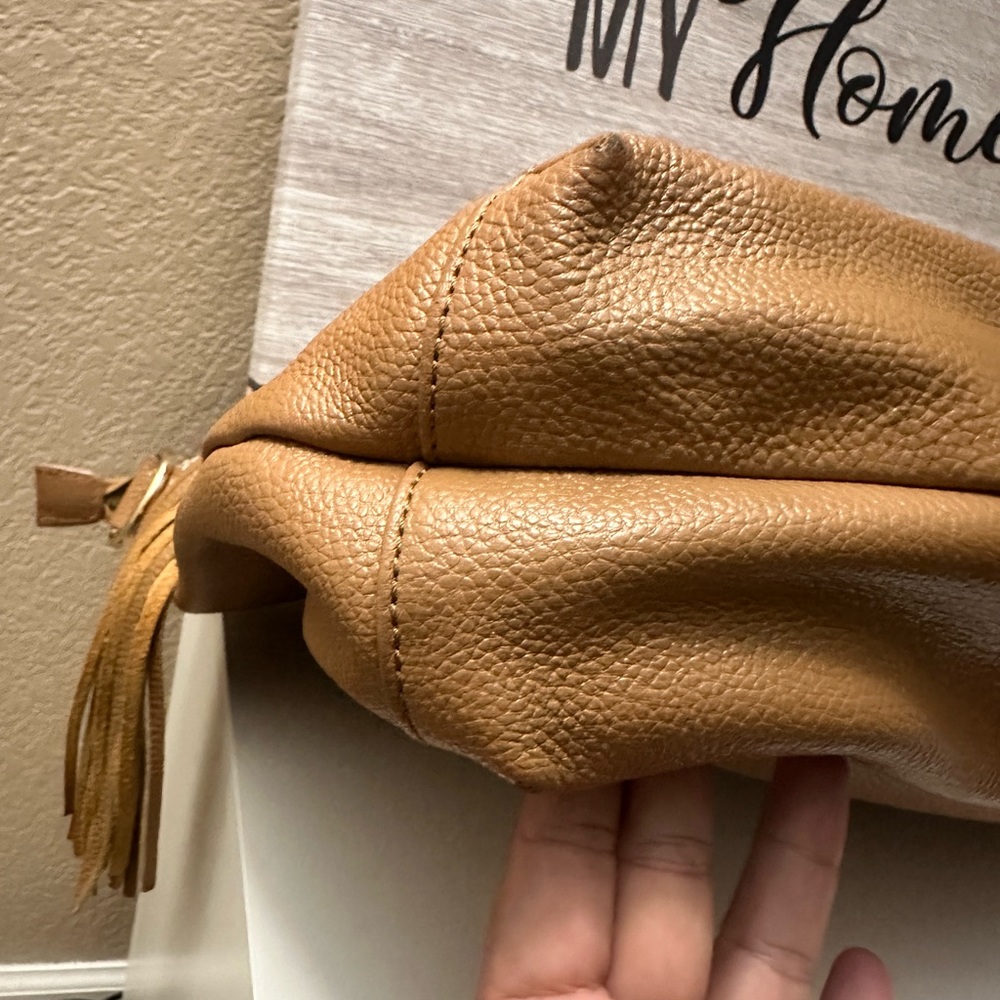 Cuore & Pelle Large Amelia Satchel Tan Leather bag - Picture 8 of 14